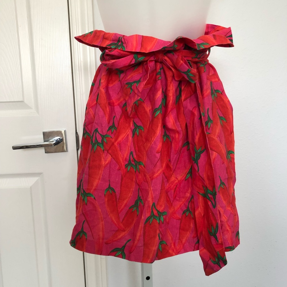 Farm Rio Chili Pepper Print Mini Skirt
